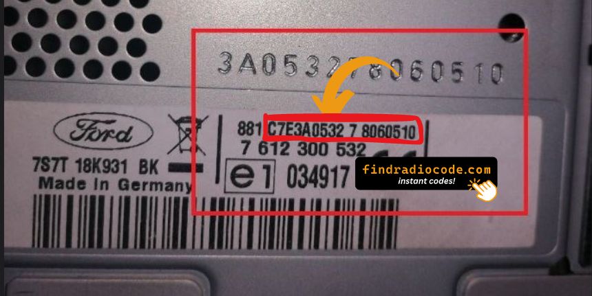 Ford TravelPilot serial number location